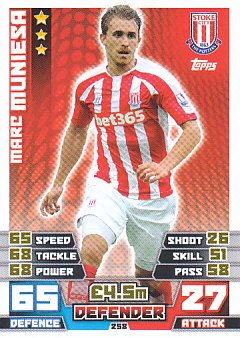 Marc Muniesa Stoke City 2014/15 Topps Match Attax #258